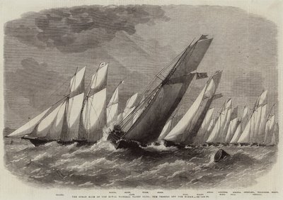 La carrera oceánica del Royal Victoria Yacht Club, los barcos frente a Noman de Edwin Weedon